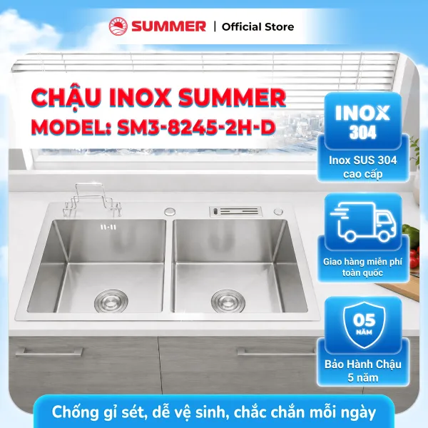 CHẬU HANDMADE SM3-8245-2H-D